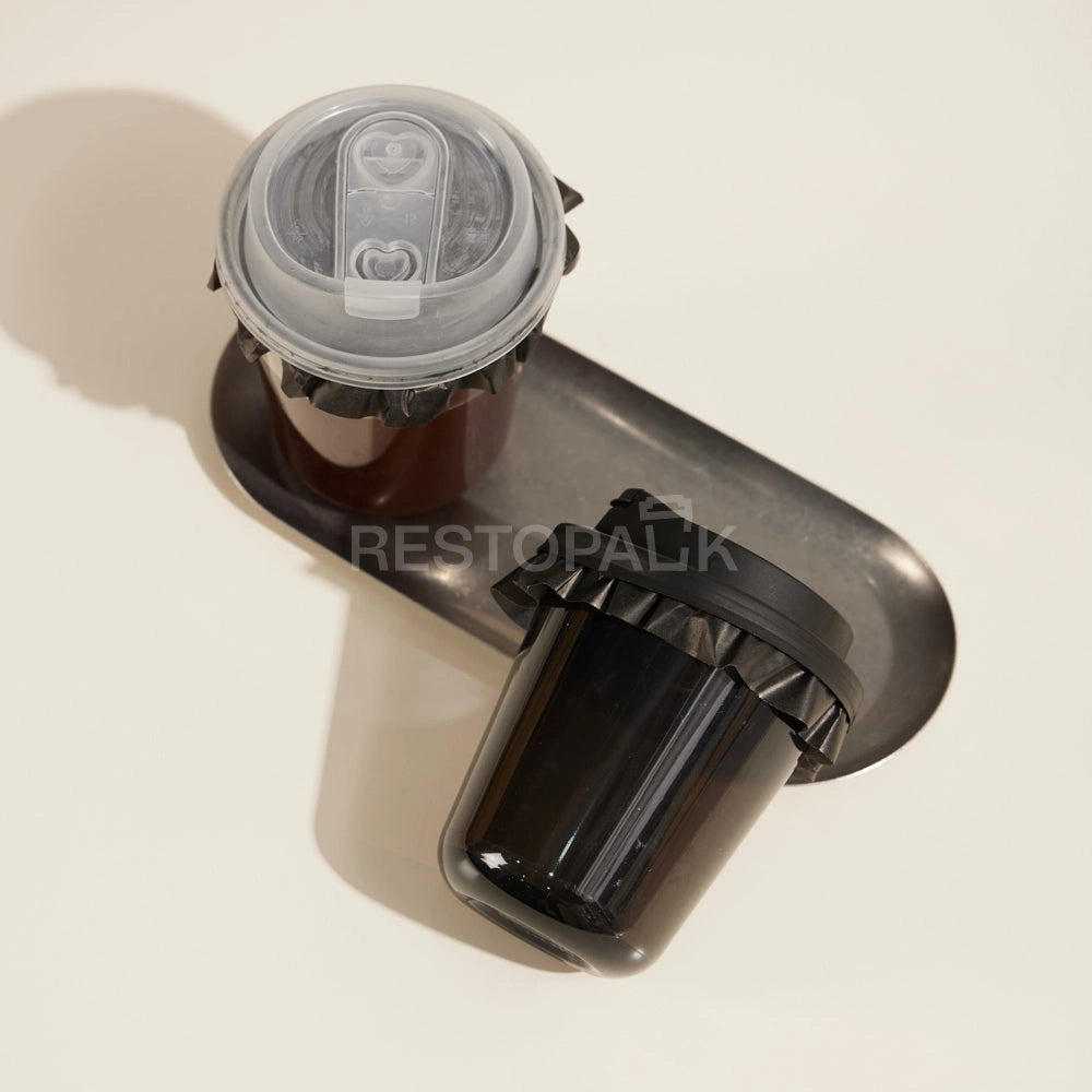 5.12 inches Black Leak-Proof Seal Paper for 96-110mm Cups