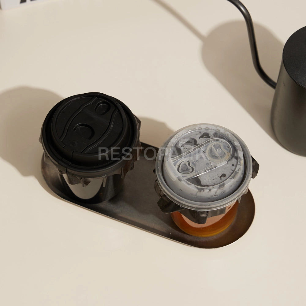 5.12 inches Black Leak-Proof Seal Paper for 96-110mm Cups