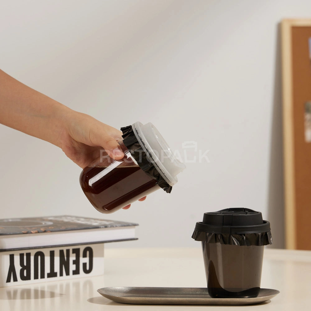 5.12 inches Black Leak-Proof Seal Paper for 96-110mm Cups