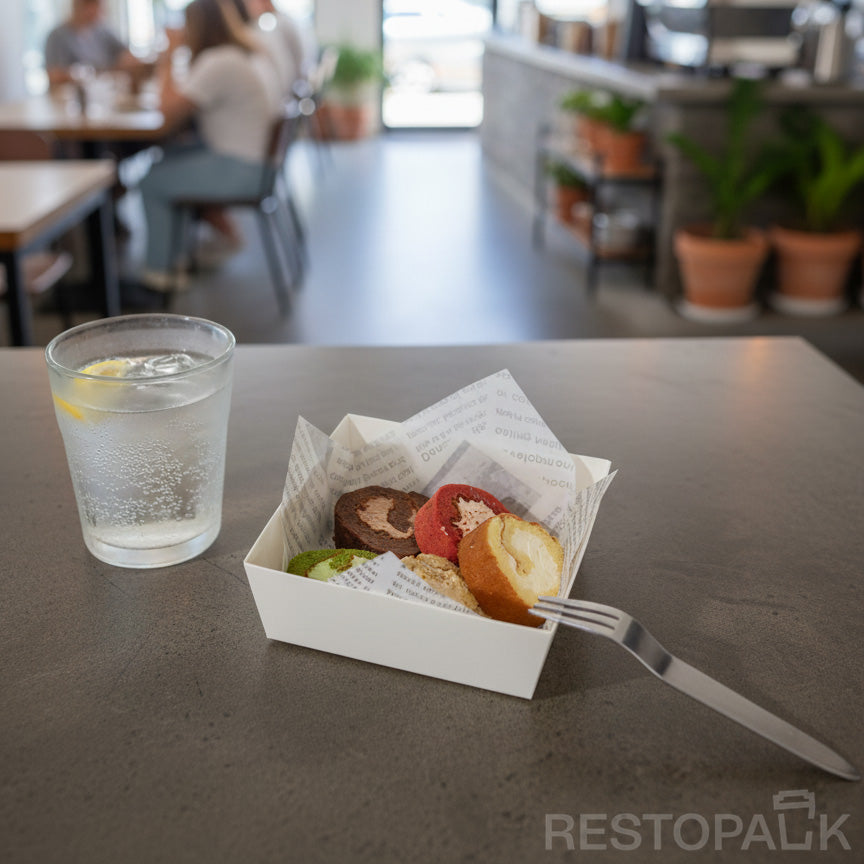 Small Square Cake Bakery Box with Clear PET Lid