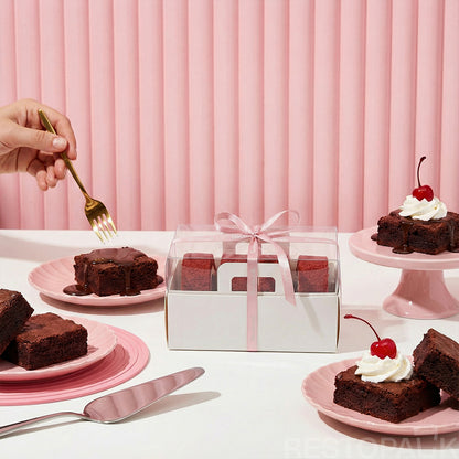 Clear Lid Cardboard Roll Cake Boxes with Handle