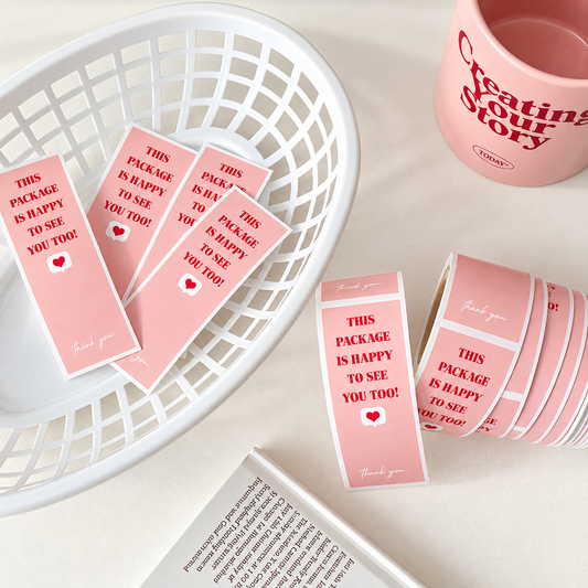 Pink Instagram-Inspired Creative Packaging Sealing Stickers