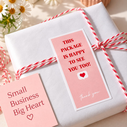 Pink Instagram-Inspired Creative Packaging Sealing Stickers
