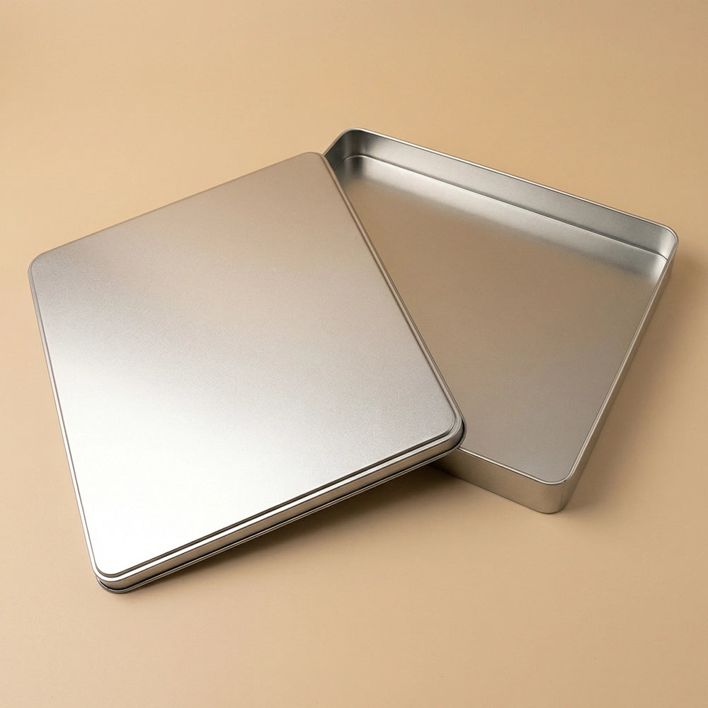 Cookie Tin Box with Lid for Bakery Gift Packaging