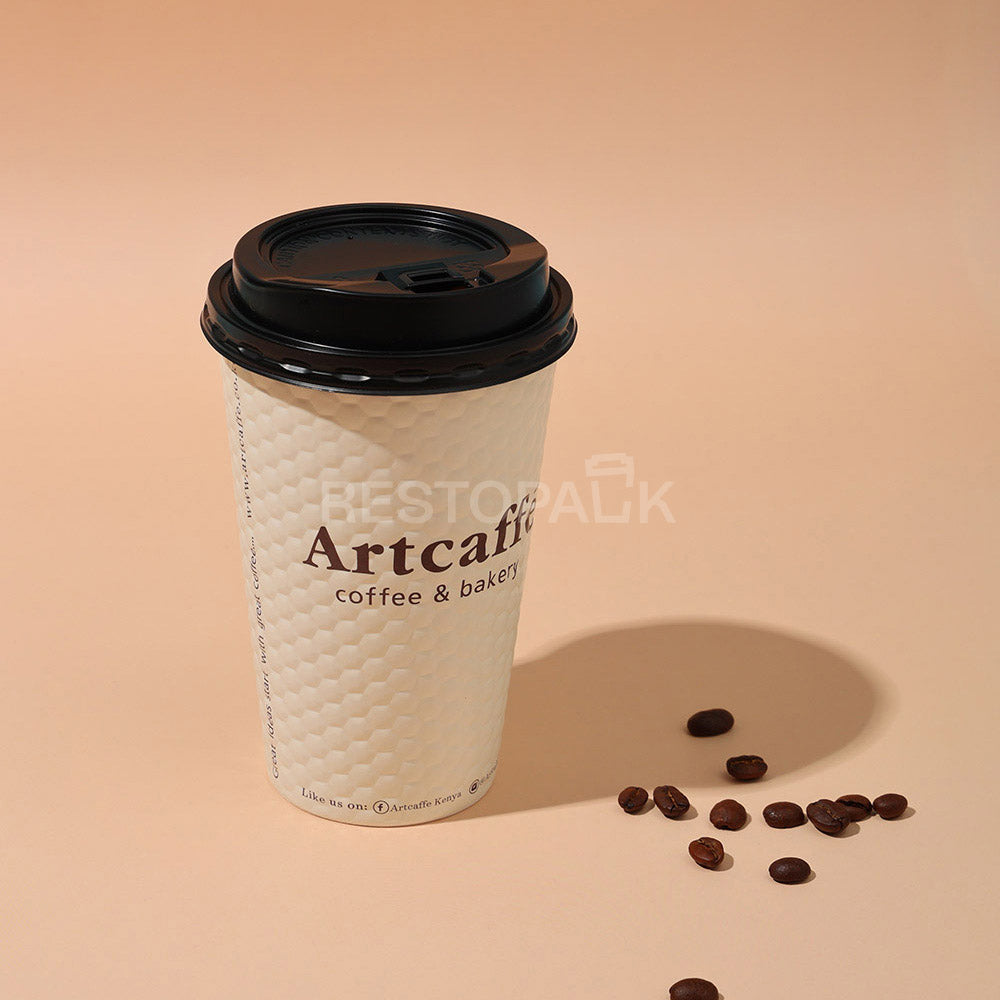 Custom 16 oz Embossed Single Wall Coffee Cups