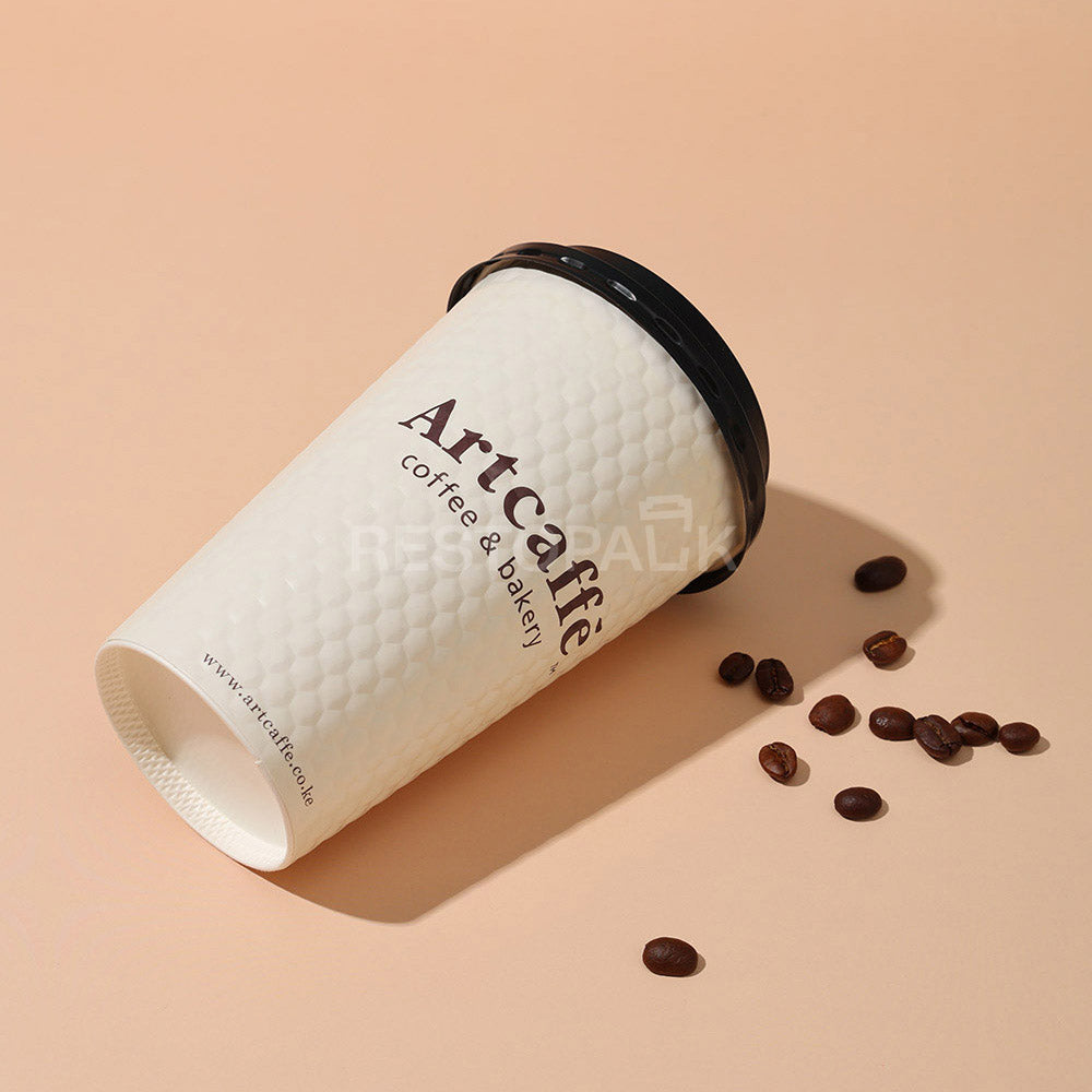 Custom 16 oz Embossed Single Wall Coffee Cups