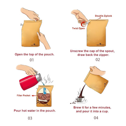 16 oz Spout Pouch Coffee Bags with Cap Closure