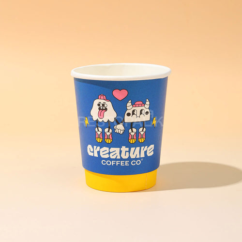 Custom 8 oz Double Wall Coffee Cups with Inner Print
