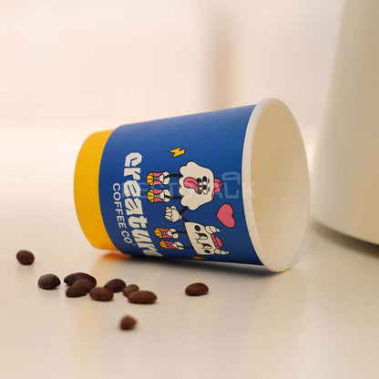 Custom 8 oz Double Wall Coffee Cups with Inner Print