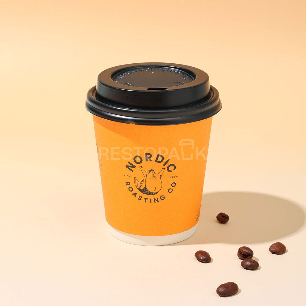 Custom 8 oz Double Wall Paper Coffee Cups