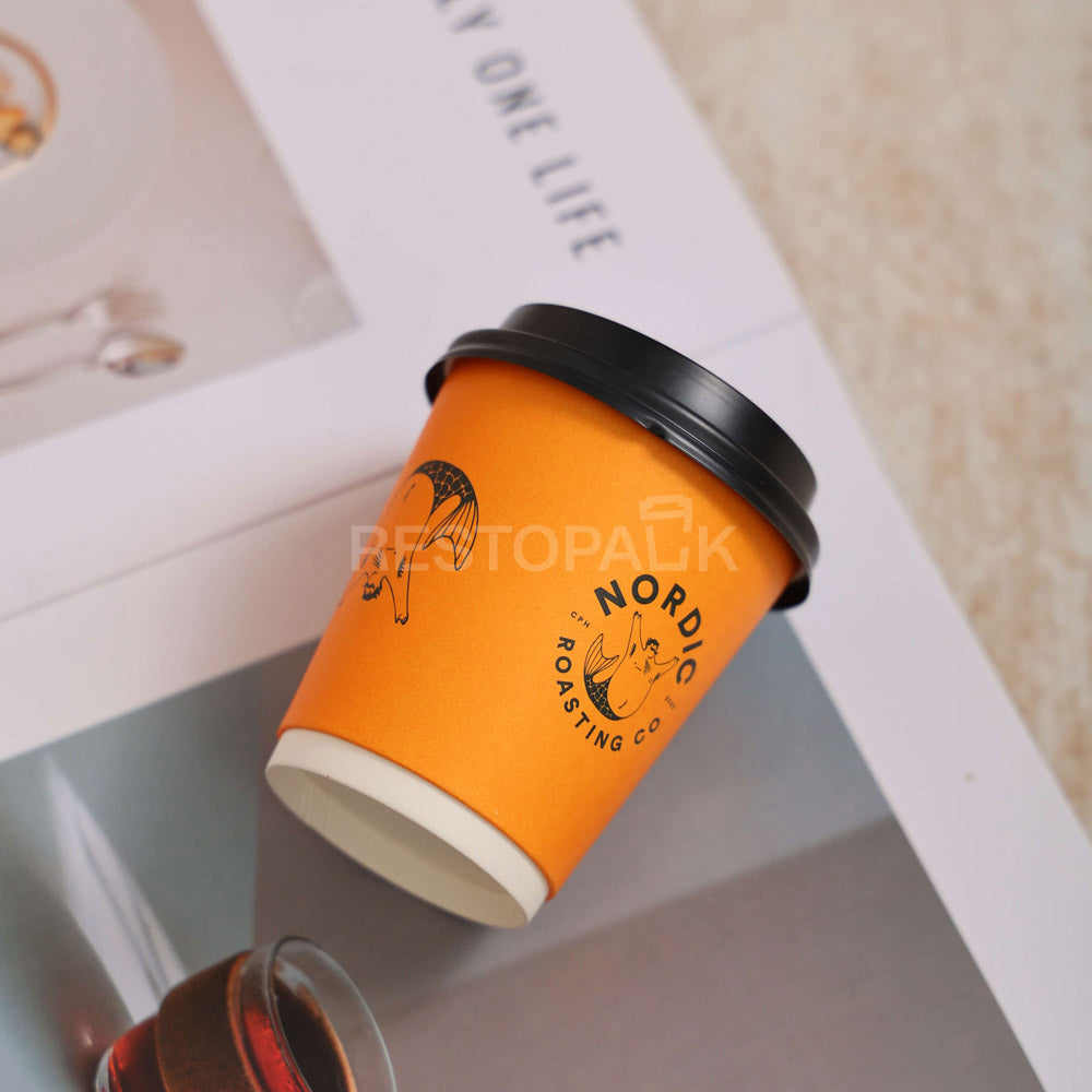 Custom 8 oz Double Wall Paper Coffee Cups