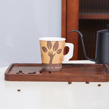Custom 8 oz Heat-Resistant Paper Cup with Handle