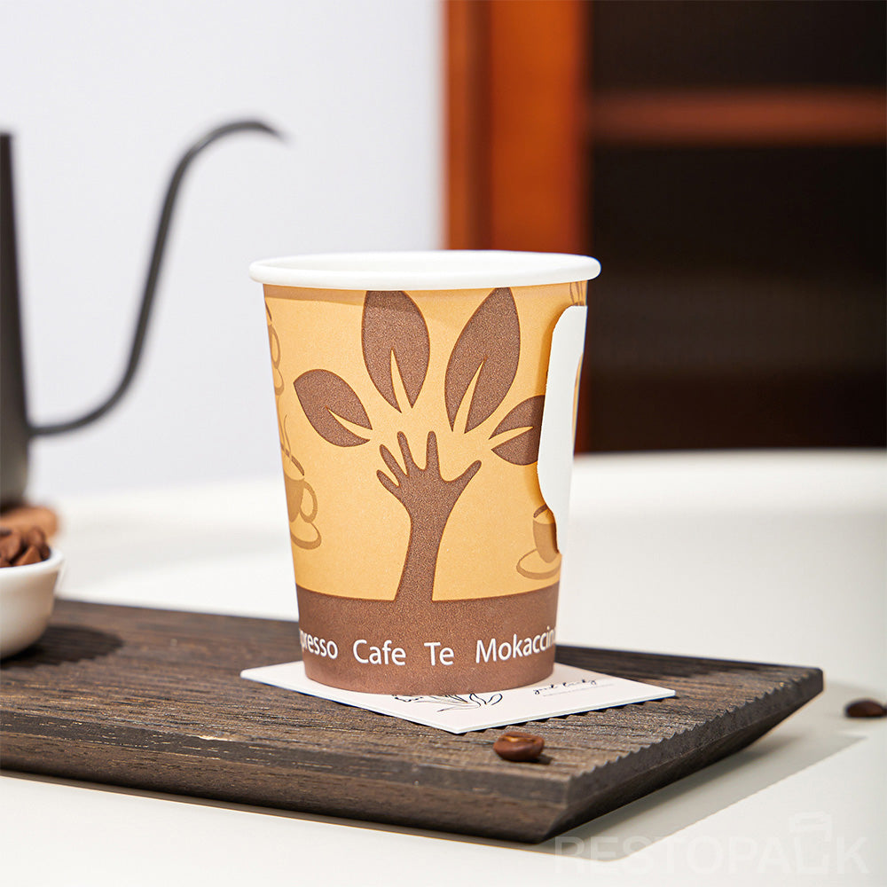 Custom 8 oz Heat-Resistant Paper Cup with Handle