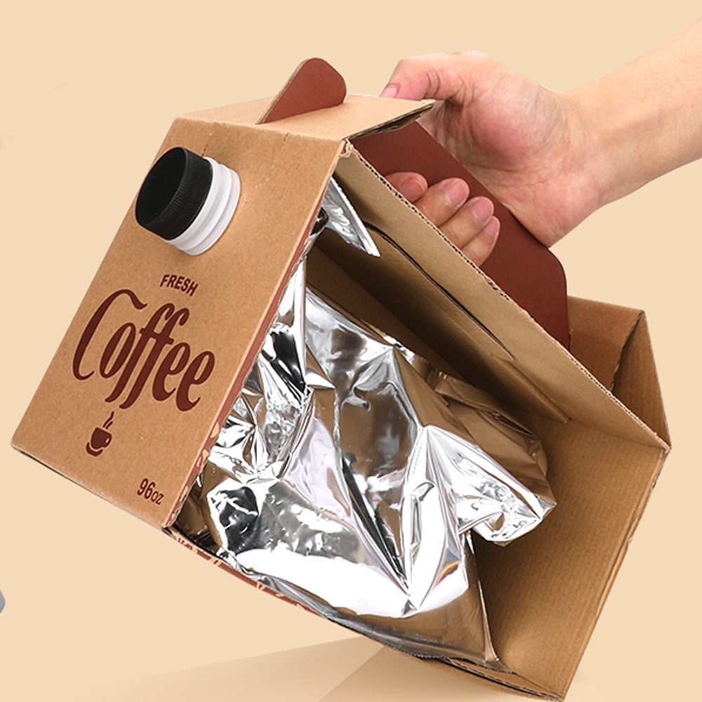 Custom 96 oz To-Go Coffee Carrier Boxes with Handles