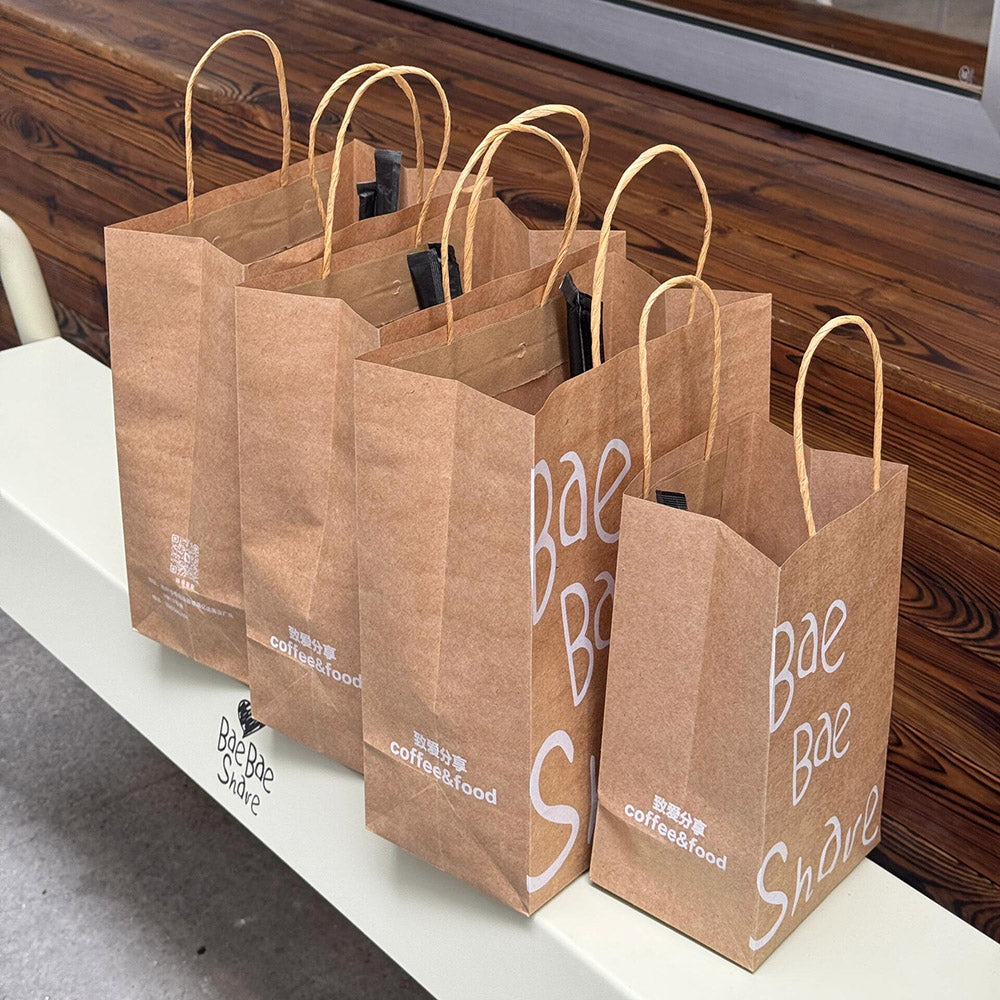 Custom Twisted Handle Kraft Take-Out Bags