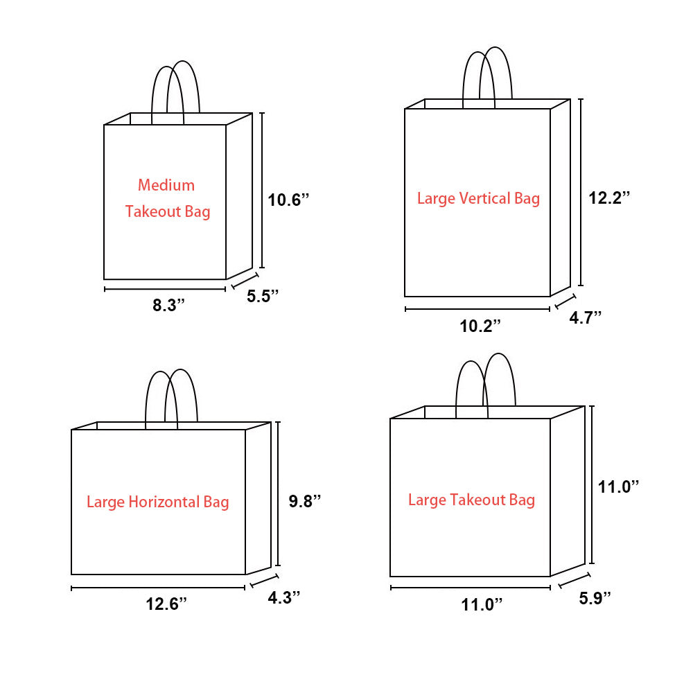 Custom Twisted Handle Kraft Take-Out Bags