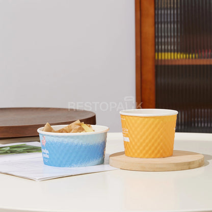 Custom Printed Double Wall Bubble Paper Bowl