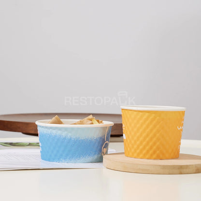 Custom Printed Double Wall Bubble Paper Bowl