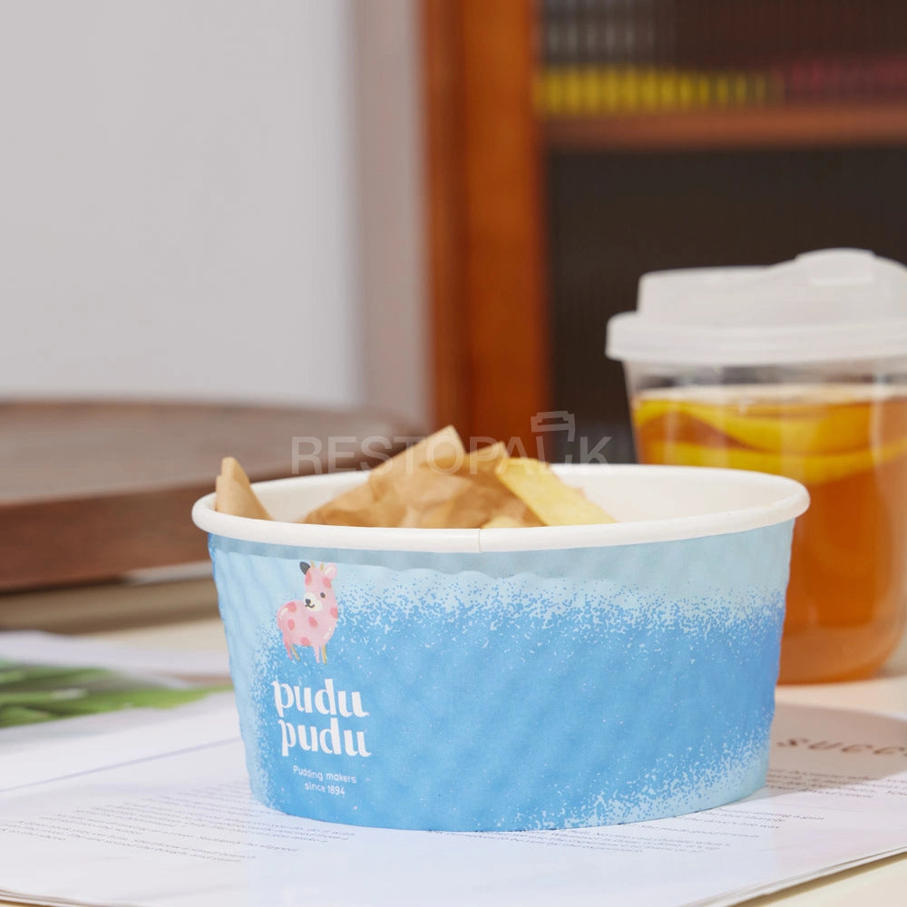 Custom Printed Double Wall Bubble Paper Bowl