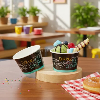 Custom 6.8 oz Ice Cream Cups