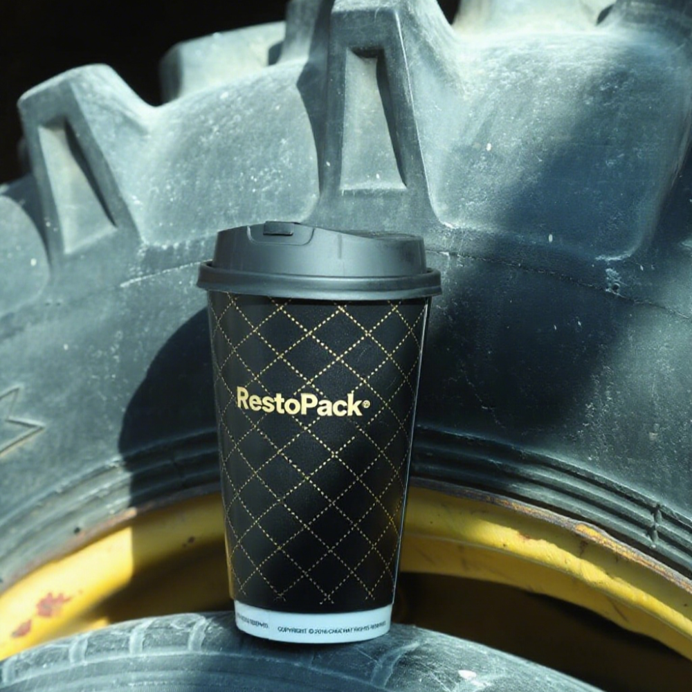 Custom Foil-Stamped Embossed Double Wall Cups