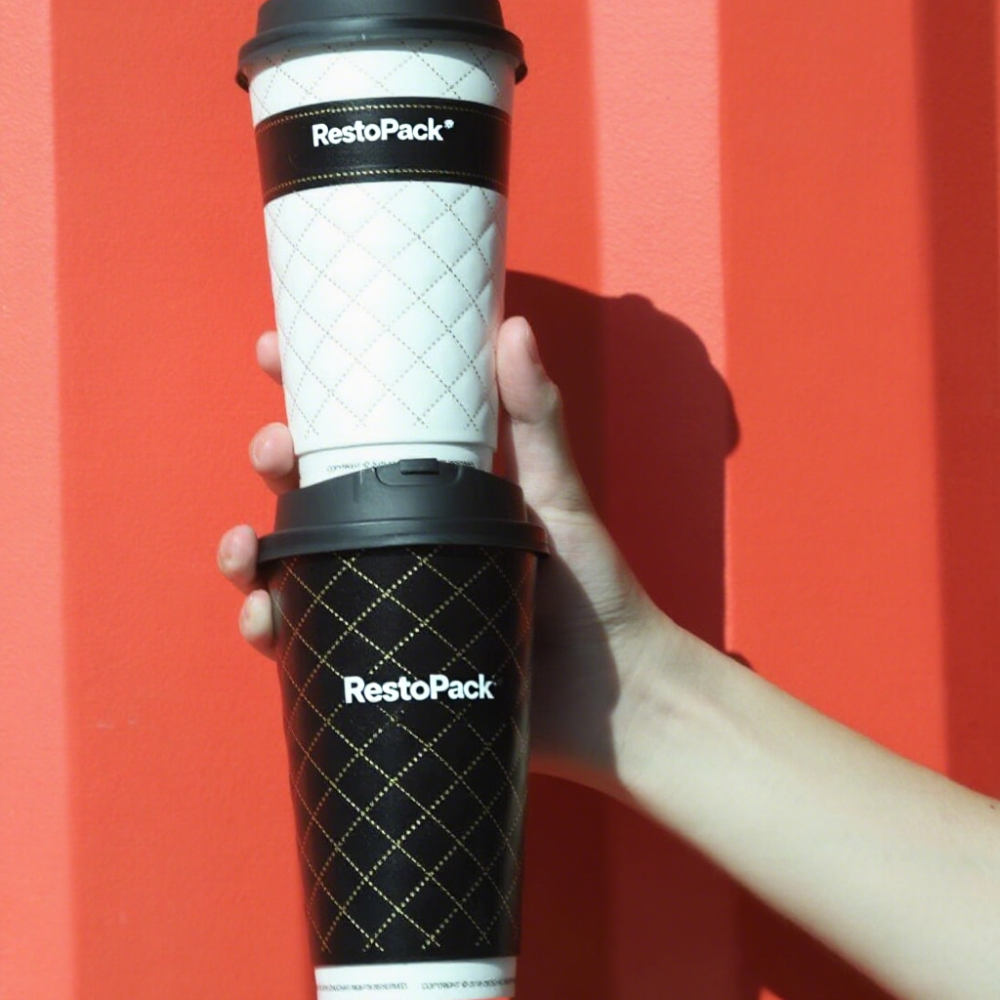 Custom Foil-Stamped Embossed Double Wall Cups