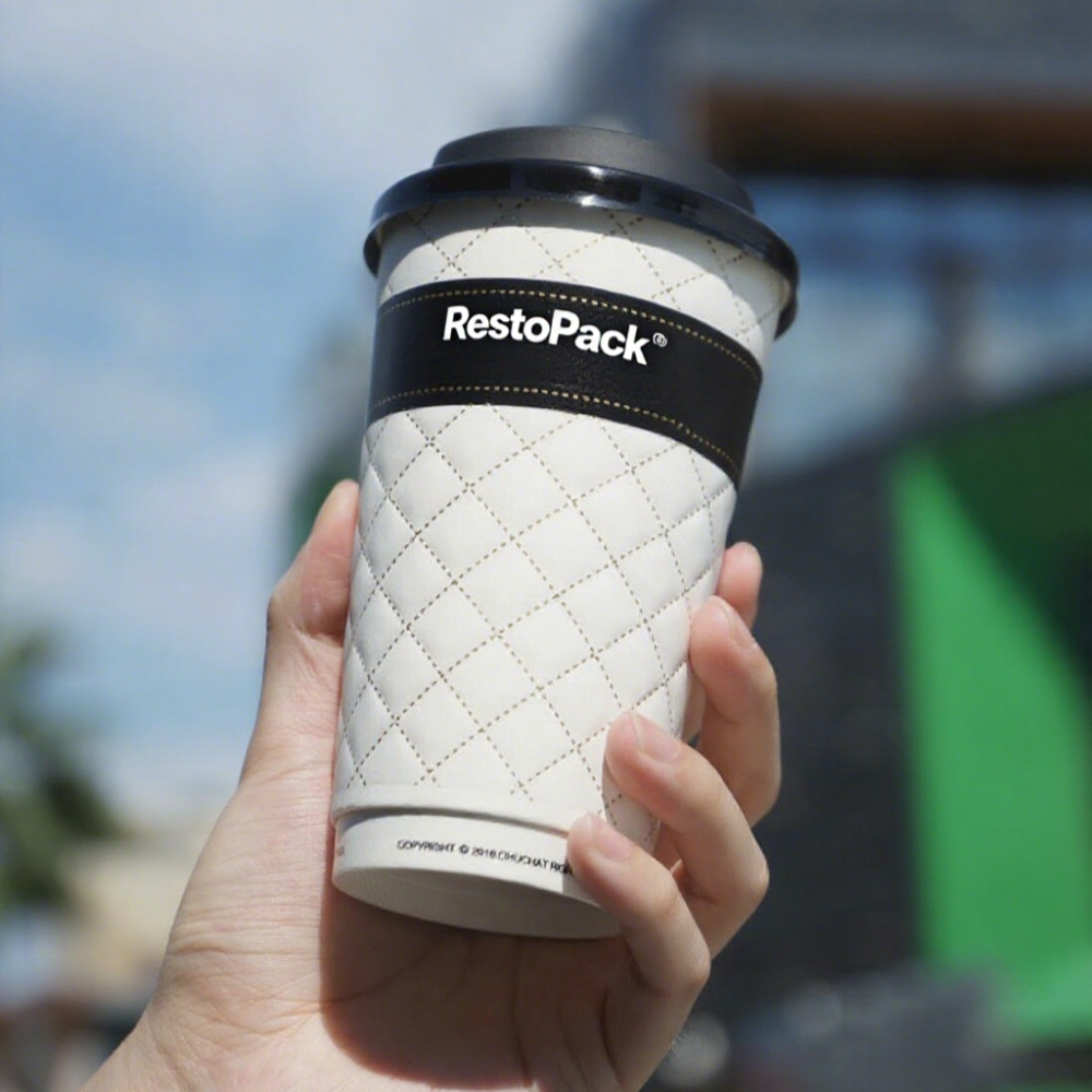 Custom Foil-Stamped Embossed Double Wall Cups