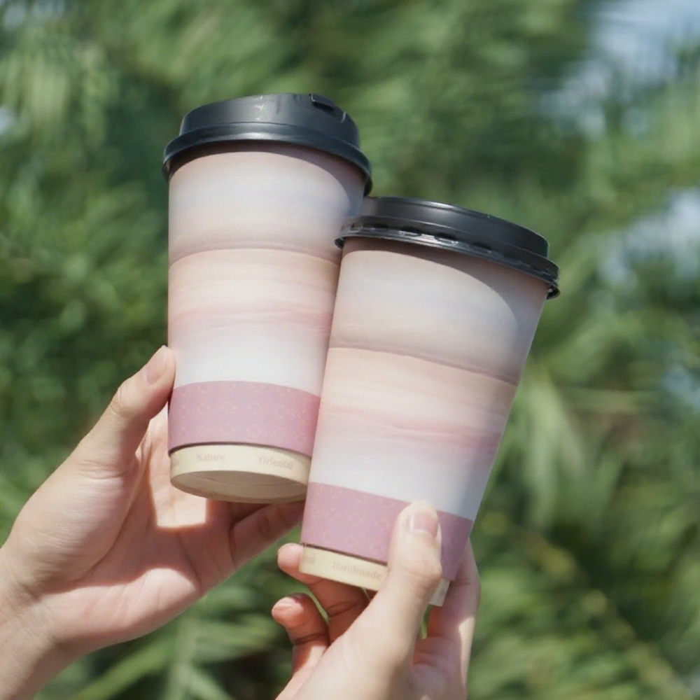 Custom Gradient Double Layer Paper Cup