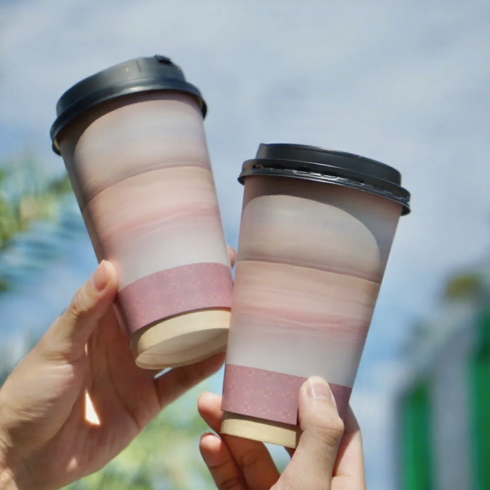 Custom Gradient Double Layer Paper Cup