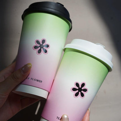 Custom Hot Stamped Silver Embossed Double Wall Cup