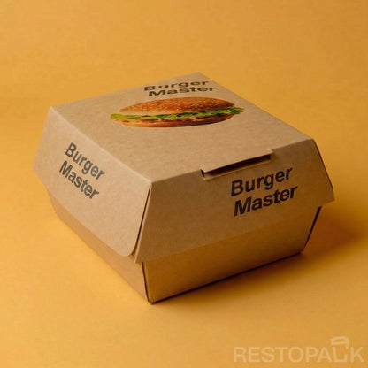 Custom Kraft Paper Burger Boxes with Logo
