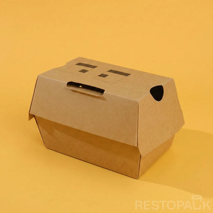 Custom Kraft Paper Burger Boxes with Logo