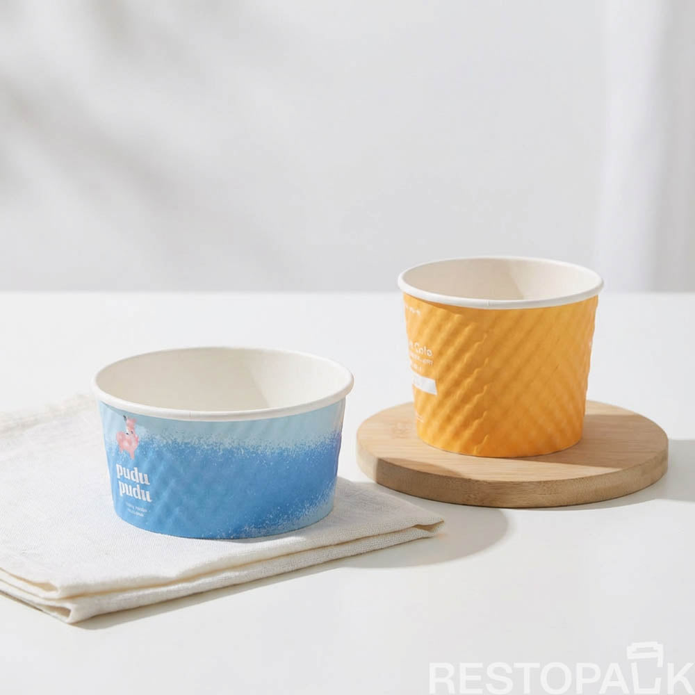 Custom Printed Double Wall Bubble Paper Bowl