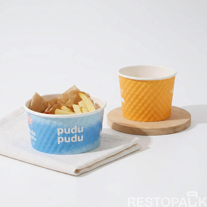 Custom Printed Double Wall Bubble Paper Bowl