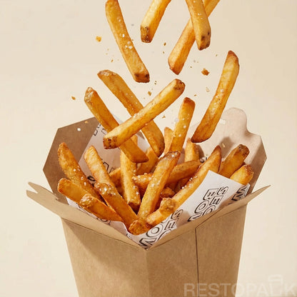 Custom Printed Kraft French Fries Packaging Box