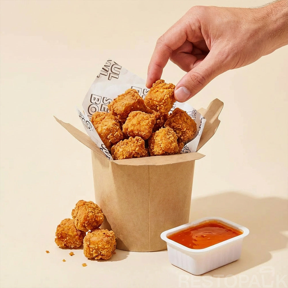 Custom Printed Kraft French Fries Packaging Box