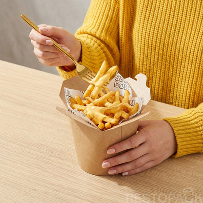 Custom Printed Kraft French Fries Packaging Box