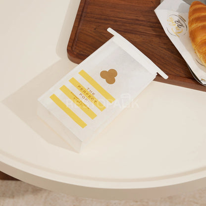 Custom Printed White Kraft Paper Snack Bag