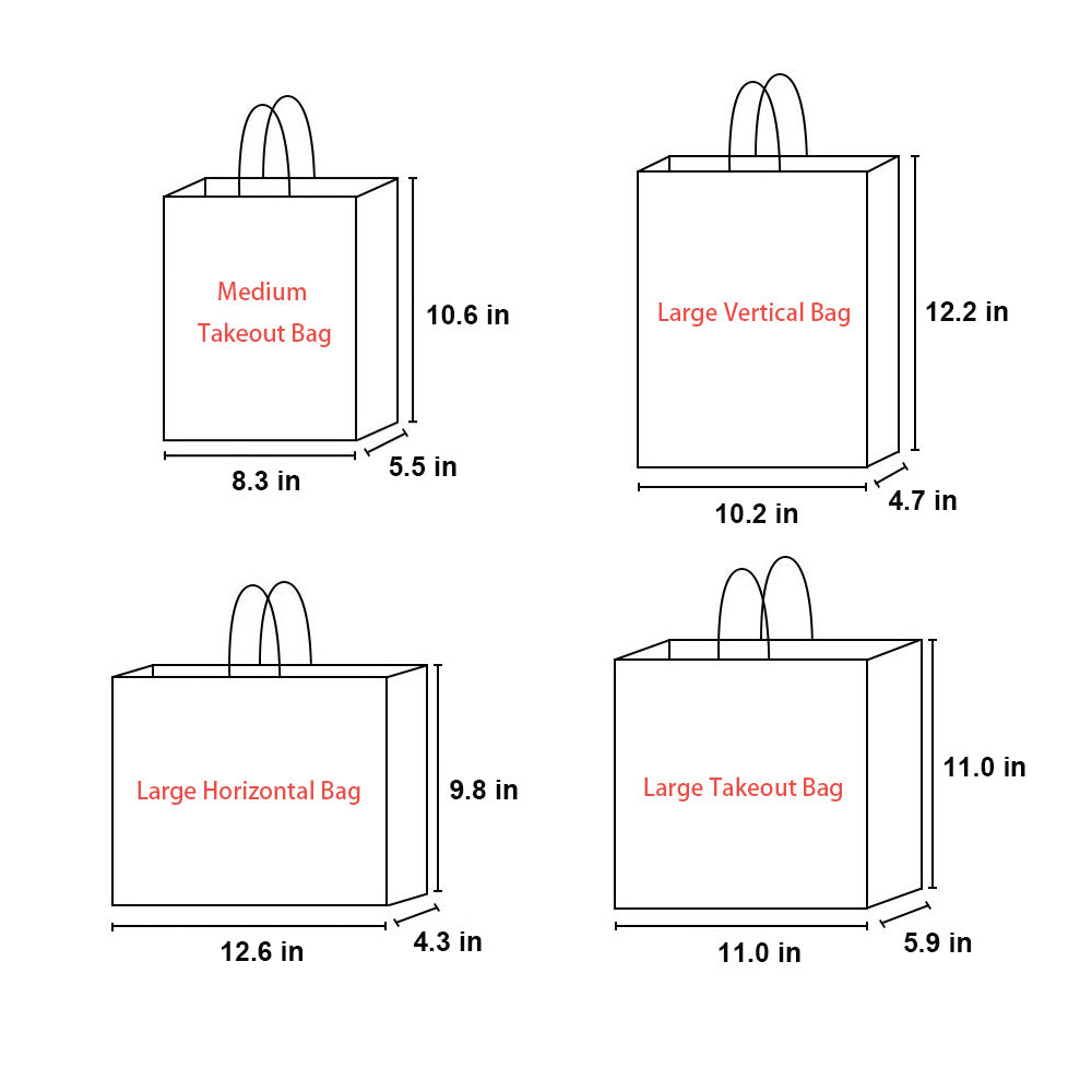 Custom Twisted Handle Kraft Take-Out Bags