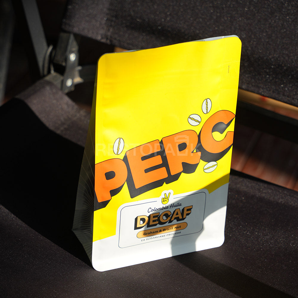 Custom Flat Bottom Coffee Bags with Clear Side Window