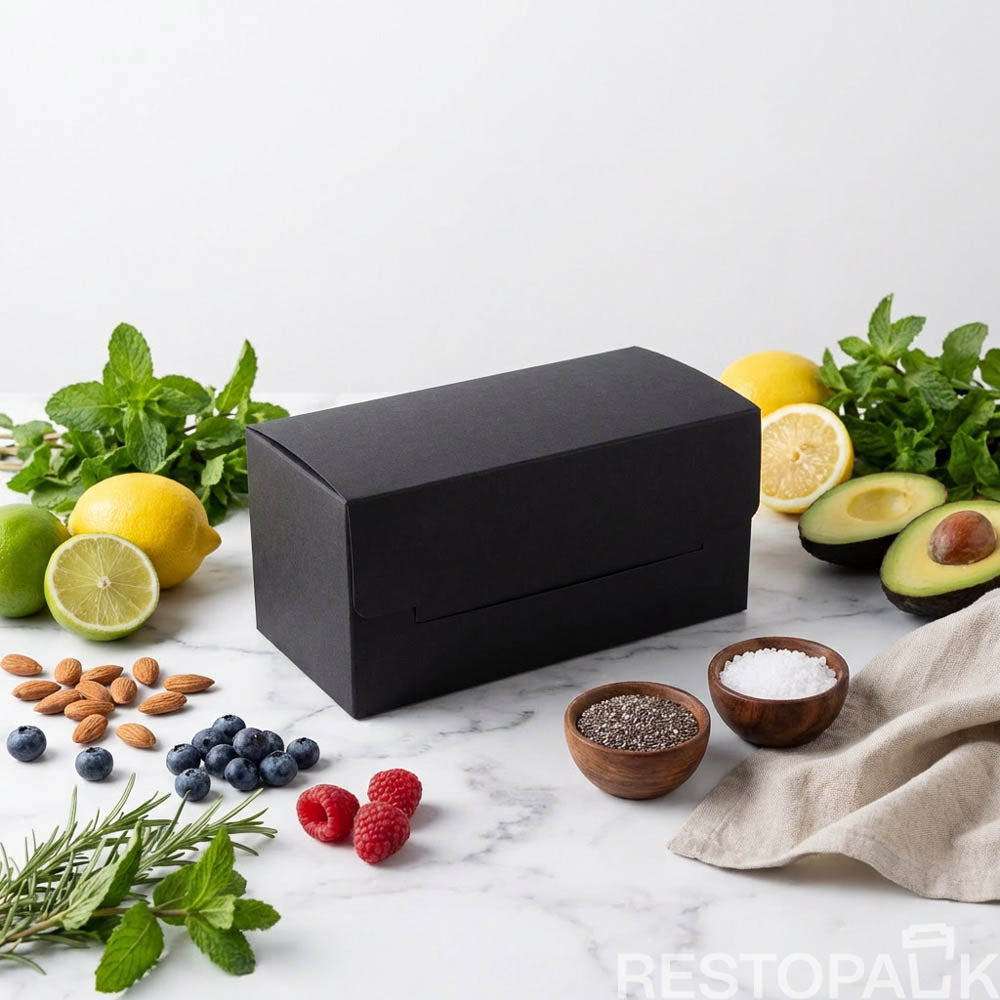 Eco-Friendly Rectangular Flip Lid Paper Box for Bakery Packaging
