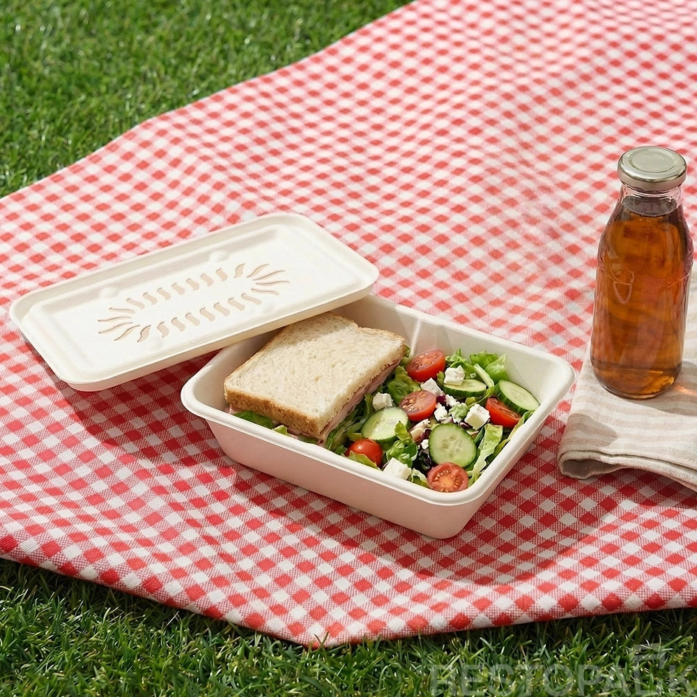 Eco Pulp Takeaway Box with Crisp Retention Design