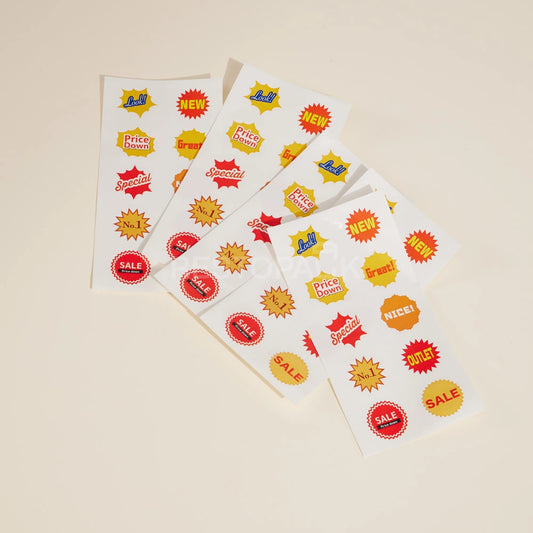 Explosion Style Price Stickers - 50/Pack