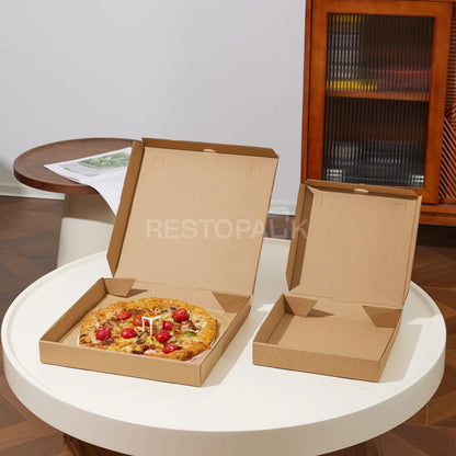 7" x 7" Kraft Corrugated Plain Pizza Box