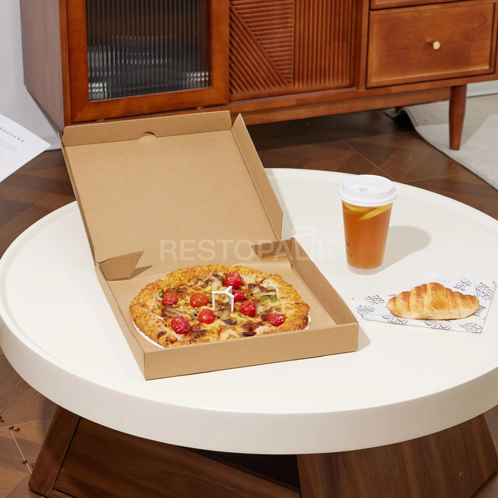 7" x 7" Kraft Corrugated Plain Pizza Box