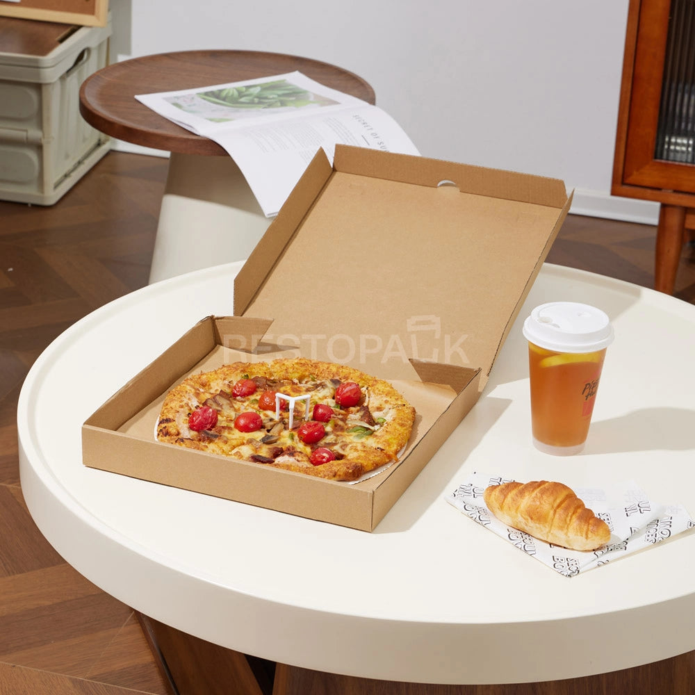 7" x 7" Kraft Corrugated Plain Pizza Box