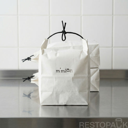 Kraft Paper Bag with Handle – Eco-Friendly Shopping & Take-Out Bag