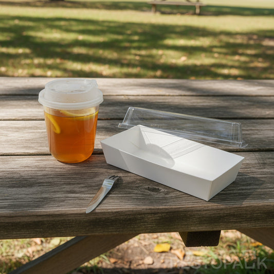 Large Rectangular Cake Bakery Box with Clear PET Lid