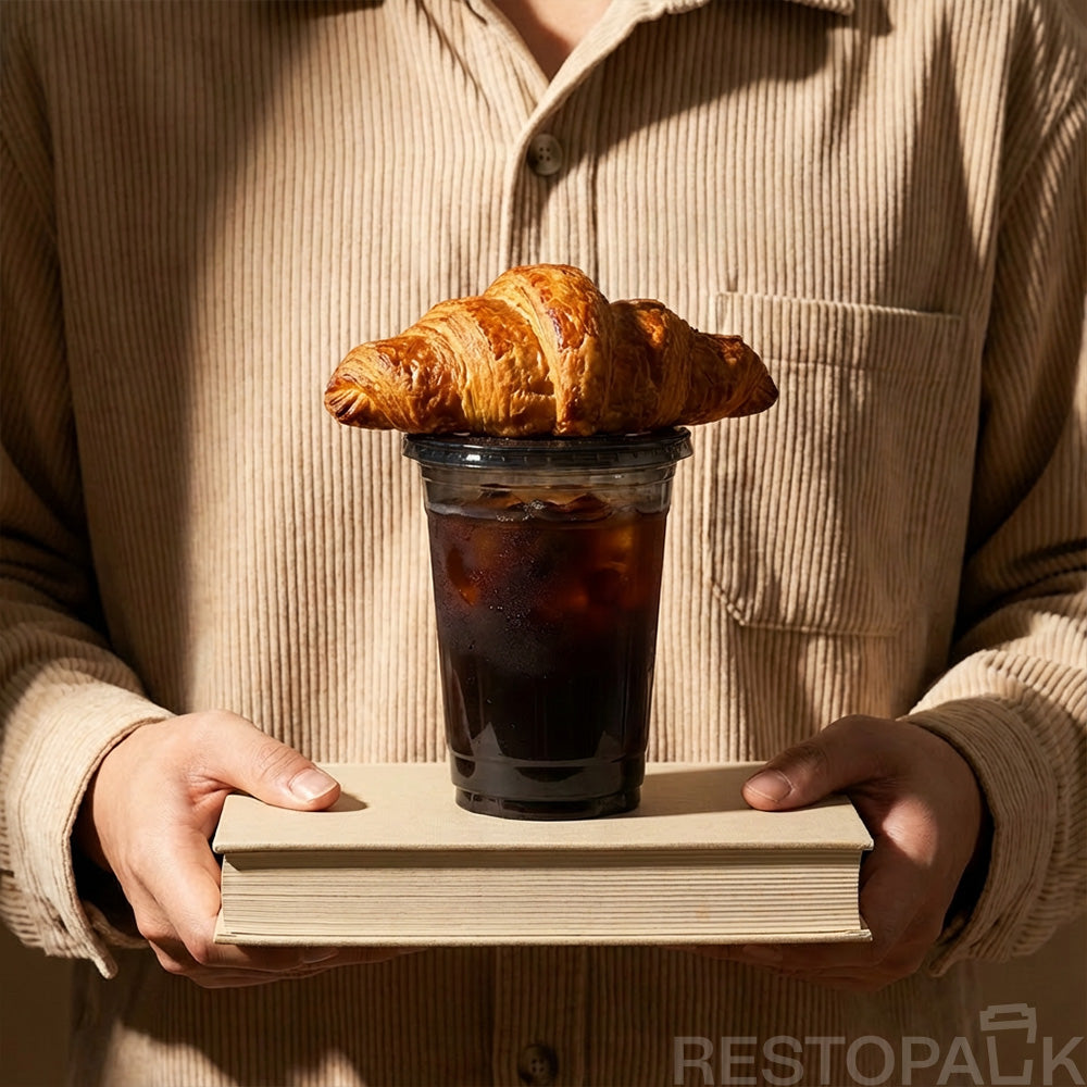 PET Black Cold Drink Coffee Cups