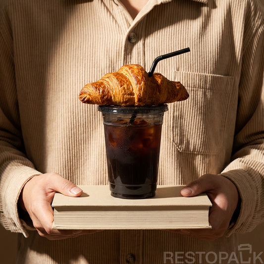 PET Black Cold Drink Coffee Cups